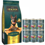 HEKTOR BALANCED T&auml;iskasvanud 15 kg + WILD FARM Superfood Duck 6x400 g