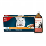 Purina Gourmet Perle Mini fileed kastmes Kassitoit 60x85g + Lab-V 100% l&otilde;he&otilde;li koertele ja kassidele igas vanuses 500ml k&uuml;lmpressitud