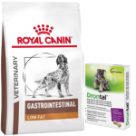ROYAL CANIN Gastro Intestinal Low Fat LF22 12 kg + Vetoquinol Drontal &ndash; koera maitsega 2 tabletti.