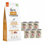 BRIT CARE koerte h&uuml;poallergeeniline toit suure t&otilde;ugu kutsikatele Lamb 12 kg + Wild Farm Pate Lamb 6x400 g gluteenivaba lambaliha toit koertele