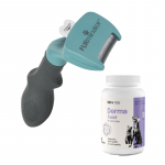 FURMINATOR l&uuml;hikarvalistele kassidele - Small + Lab-v Derma Twist - naha, karvkatte ja kaitsekihi toetamine koertele ja kassidele 60 roll-on kapslit