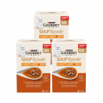 Gourmet Soup Royale T&auml;iskasvanud kasside toit kana, kalkuni ja veiselihaga 6 x 45 g