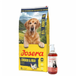 JOSERA Medi/Maxi kana ja riis 12,5 kg + LAB V l&otilde;he&otilde;li koertele ja kassidele 500 ml