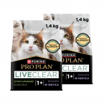 PRO PLAN LiveClear Steriliseeritud t&auml;iskasvanud kasside toit, rikkalik kalkuniliha, 2x1,4 kg