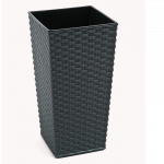 FINEZJA 250x250 rotangist lillepott &ndash; grafiit-metallik