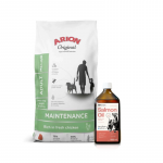ARION Original Maintenance Adult Medium 12 kg + Lab-V 100% l&otilde;he&otilde;li igas vanuses koertele ja kassidele 500 ml k&uuml;lmpressitud