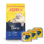 JOSERA JosiCat Crispy Duck 10 kg + JosiCat P&acirc;t&eacute; with Duck 3x100g