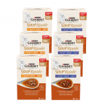 Gourmet Soup Royale t&auml;iskasvanud kasside toit kana, kalkuni ja veiselihaga 18 x 45 g + l&otilde;he, lest ja tursaga 18 x 45 g