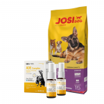 JOSERA JosiDog Junior Sensitive 15 kg + Lab-V ADE Complex &ndash; A-, D- ja E-vitamiinide kompleks koertele ja kassidele