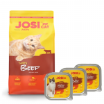 JOSERA JosiCat Maitsev veiseliha 10 kg + JosiCat Veiseliha pasteet 3x100 g