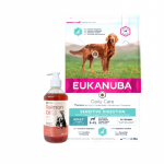 Eukanuba koeratoit Daily Care Adult Sensitive Digestion All Breeds Chicken Bag 2,3 kg + LAB V l&otilde;he&otilde;li koertele ja kassidele 500 ml