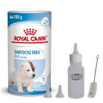 ROYAL CANIN Babydog Milk 400 g t&auml;isv&auml;&auml;rtuslik piimaasendaja kuni 2 kuu vanustele kutsikatele + TRIXIE pudel kutsikatele ja kassipoegadele 57 ml