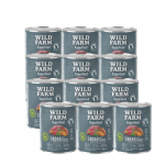 WILD FARM Superfood Wild Boar (hirveliha maguskartuli, marjade ja &uuml;rtidega) 12x800 g teraviljavaba koeratoit