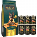 HEKTOR BALANCED T&auml;iskasvanud 15 kg + WILD FARM Monoproteiin Seapraad 6x400 g