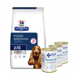 HILL'S PD Prescription Diet Canine z/d Toiduainete &uuml;litundlikkus 3 kg + ENZO VET H&uuml;poallergeeniline dieet kalkuniga koertele 3x400 g