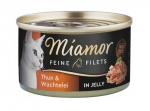 Miamor Feine Filets in Jelly - m&auml;rgtoit kassidele tuunikala ja munaga 100g purk