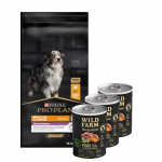 Purina Pro Plan Medium & Large Adult 7+ Optiage 14 kg + Wild Farm Monoprotein Pork 3x400 g h&uuml;poallergeeniline koeratoit