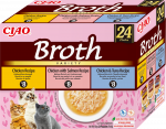 INABA Ciao Broth - lisatoit kassidele kana, l&otilde;he ja tuunikalaga maitsestatud puljong 24x40g