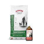 ARION Original Maintenance Adult Large 12 kg + Lab-V 100% l&otilde;he&otilde;li igas vanuses koertele ja kassidele 500 ml k&uuml;lmpressitud