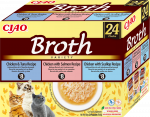 INABA Ciao Broth - kassitoidulisand kana, l&otilde;he, tuunikala ja kammkarpidega maitsestatud puljong 24x40g