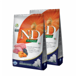 Farmina N&D Pumpkin Grain Free koeratoit LAMB & BLUEBERRY PUPPY MEDIUM & MAXI 2x12kg