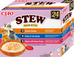 INABA Cat Ciao Stew kasside lisatoit kana, tuunikala ja l&otilde;he maitsega 24x40g