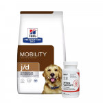 HILL'S PD Prescription Diet Canine j/d 12 kg + LAB-V Arthro Comfort &ndash; T&auml;ielik liigeste, lihaste ja luustiku tervis koertele ja kassidele 45 kapslit