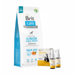 BRIT CARE GRAIN FREE JUNIOR LARGE SALMON & POTATO 12KG + Lab-V ADE Complex &ndash; A-, D- ja E-vitamiinikompleks koertele ja kassidele