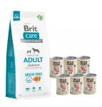 BRIT CARE Teraviljavaba t&auml;iskasvanud l&otilde;he 12 kg + Wild Farm Pate Lamb 6x400 g gluteenivaba lambaliha toit koertele