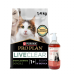 PRO PLAN LiveClear Toit steriliseeritud t&auml;iskasvanud kassidele, rikkalikult kalkunilihaga, 1,4 kg + LAB V L&otilde;he&otilde;li koertele ja kassidele 500 ml