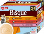 INABA Cat Ciao Bisque lisatoit kassidele kreemjasupp kana, veiseliha ja kalaga 24x40g