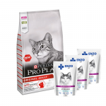 PURINA Pro Plan Original Adult Salmon 10 kg + ENZO VET Sterilised veiselihakastmega 3x100 g