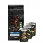 Purina Pro Plan Large Adult Athletic Optidigest, lambaliha ja riis 14 kg + Wild Farm Monoprotein metssiga 3x400 g h&uuml;poallergeeniline koeratoit