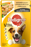 PEDIGREE Adult kotike 100g - m&auml;rgtoit koertele kana ja k&ouml;&ouml;giviljadega kastmes