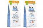 BRIT CARE Dog Sustainable Adult Large Breed Chicken & Insect 2x14kg