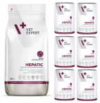VETEXPERT Hepatic Dog 12kg + Hepatic Dog 6x400g