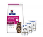 HILL'S PD Prescription Diet Feline Gastrointestinal Biome 1,5kg + ENZO VET Intestine lambalihaga kastmes kassidele 3x100g