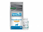 FARMINA Vet Life h&uuml;poallergeeniline kala ja kartul 12 kg + LAB-V Immuno Hard &ndash; immuunsuse tugevdaja koertele ja kassidele, 45 kapslit