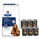 HILL'S PD Prescription Diet Canine z/d Toiduainete &uuml;litundlikkus 10 kg + Wild Farm Monoprotein Wild Boar 6x400 g h&uuml;poallergeeniline koeratoit