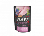 Rafi koos kalkuniga koertele - kotike 300g (must pakend)