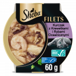 SHEBA Kanafilee, ookeani kalad ja krevettid kastmes, 60 g pakend