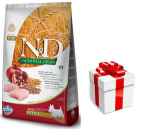 Farmina N&D Ancestral Grain canine CHICKEN & POMEGRANATE ADULT MINI 7kg + STAIGMENA SHUNUI