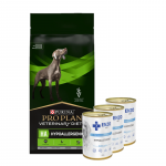 PRO PLAN Veterinary Diets HA h&uuml;poallergeeniline kuivtoit koertele 7 kg + ENZO VET h&uuml;poallergeeniline toit kalkuniga koertele 3x400 g