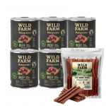 WILD FARM Monoproteiiniline veiseliha 6x800g h&uuml;poallergeeniline koeratoit + tasuta maius