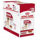ROYAL CANIN Medium Adult 10x140g m&auml;rgtoit kastmes keskmise suurusega t&auml;iskasvanud koertele