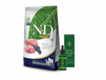 FARMINA N&D Prime koeratoit LAMB & BLUEBERRY ADULT MEDIUM&MAXI KUIVTOIT 12 kg + LAB-V Omega 3 ja 6 rasvhapped koerte ja kasside &uuml;ldise tervise, karvkatte ja naha seisundi parandamiseks 100 ml