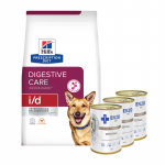 HILL'S PD Prescription Diet Canine i/d 4 kg + ENZO VET Soole dieet koertele lambalihaga 3x400 g