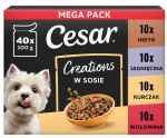 Cesar Creations koerte m&auml;rgtoit, erinevate maitsete segu kastmes, kotikestes 40&times;100 g