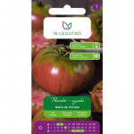 K&otilde;rge maapinnal kasvav tomat Noire de Crim&eacute;e &ndash; &uuml;mmargused, pruunid viljad