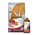 Farmina N&D Ancestral Grain koeratoit KANA & GRANAD 12 kg + Lab-V 100% l&otilde;he&otilde;li igas vanuses koertele ja kassidele 500 ml k&uuml;lmpressitud